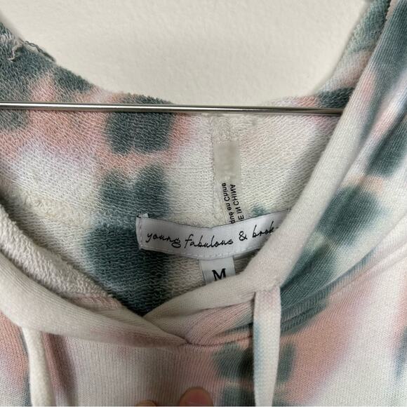 Young Fabulous & Broke Longline Sweater Womens Medium Hoodie Pullover - Picture 2 of 7